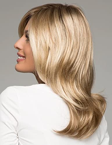 Renershow Blonde Wavy Wig Medium Length Wigs For Women Ombre Blonde Synthetic Wig Layered Mixed Blonde Natural Hair #TOP3