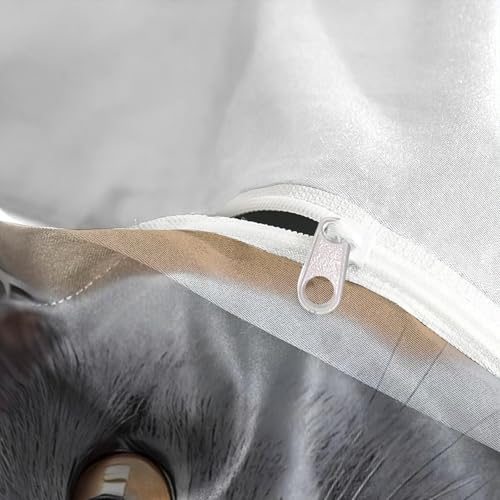 Housse de couette chat en microfibre douce et finitions invisibles - 7