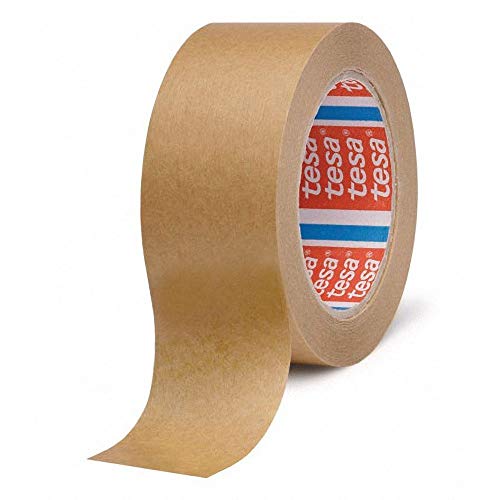 Preisvergleich Produktbild 6 Stk. TESA Papierklebeband tesapack 4313, lösungsmittelfrei, 50mm, braun / Papierpackband für umweltgerechtes Verpacken