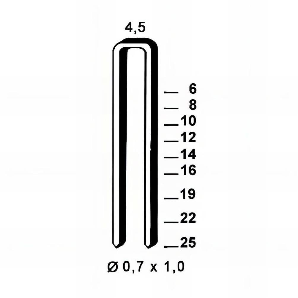 10.000 punti metallici zincati Ad-04-12.3x4x0.58x1.02 mm - D-Work
