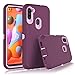 Thybx Galaxy A11 Case, for Samsung Galaxy A11 Case, [Drop Protection] Full Body Shock Dust Absorbing Grip Plastic Bumper TPU 3-Layers Durable Solid Phone Sturdy Hard Cover for Samsung A11 [Wine Red]