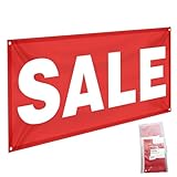 Fanfanwin 2x5 Feet Sale Signs for Retail Store Vinyl Banner Sign with Metal Grommets Reusable Weatherproof Sale Banner for Outdoor Indoor Advertising Business Marketing Store Office