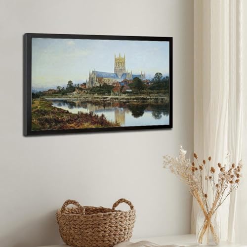 Cathédrale de Worcester toile imprimée Benjamin Williams Leader - Déco murale 61x91 - 3