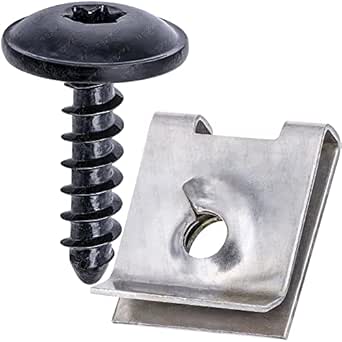 T Liner Parts Rexka 10 Sets 5mm Fender Liner Bumper Cover Splash Shield... Fender Nut - Foto 8