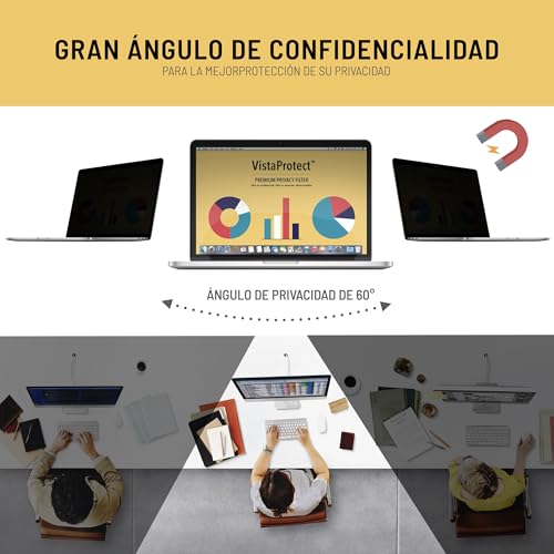 Filtro de privacidad magnético VistaProtect para MacBook Air 15 M1 M3 pantalla anti luz azul 3