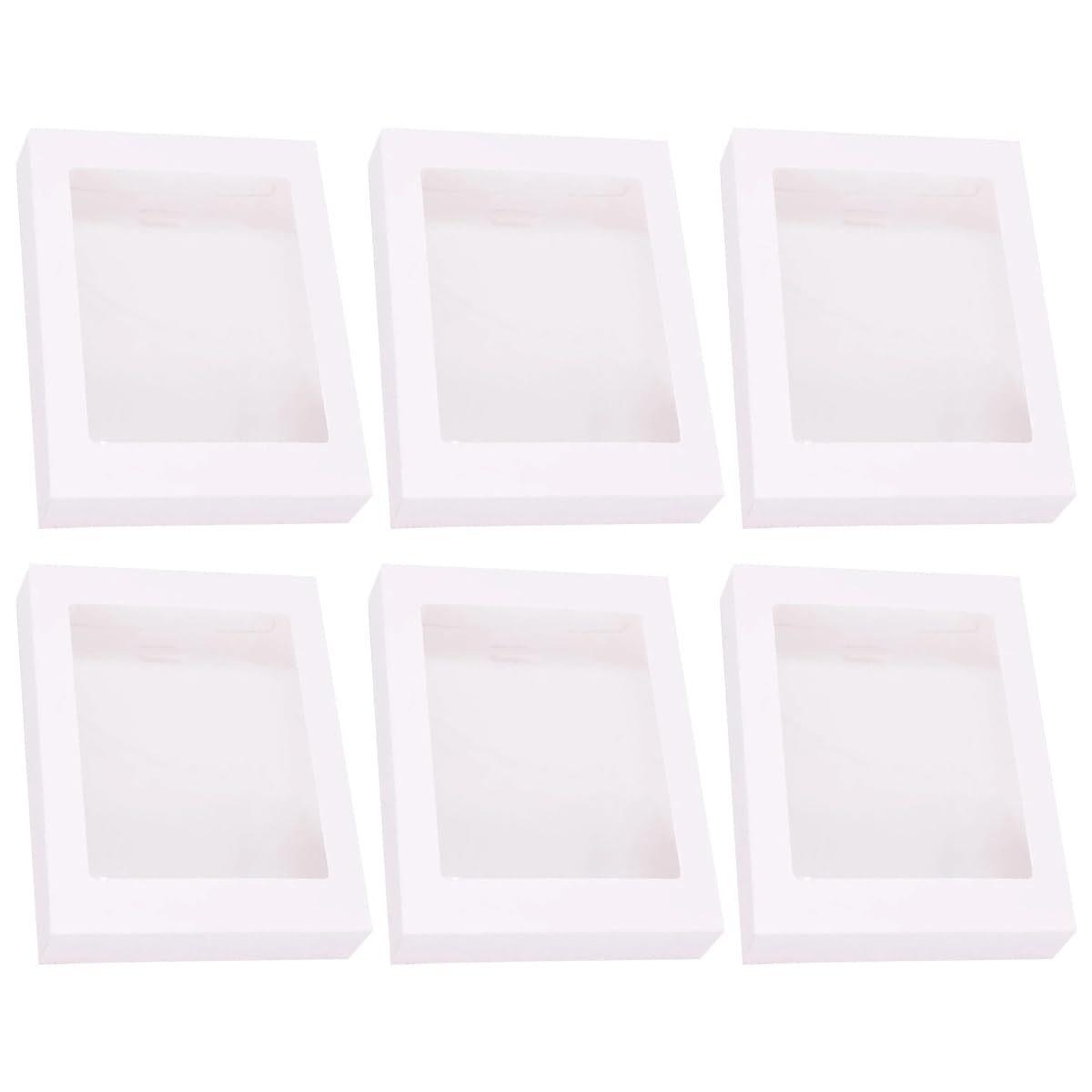 6 Pezzi Scatole Regalo in Carta Marrone Scatole in Carta Kraft con Finestra Trasparente per Dessert, Biscotti, Bomboniere E Altri Piccoli Oggetti Artigianali, 17,5 Cm x 13,5 Cm x 3,5 Cm