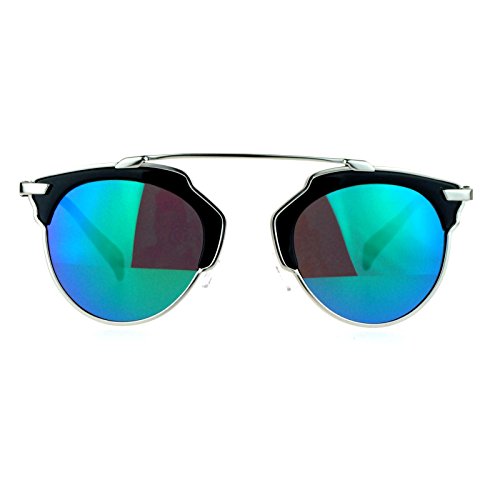 Designer Fashion Sunglasses Top Bar Bridge Mirror Lens Retro Chic3
