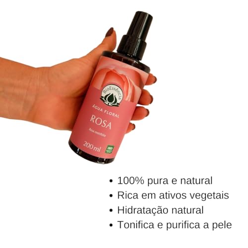 ÁGUA FLORAL DE ROSAS TONICO PELES SECAS ADSTRINGENTE 200ML