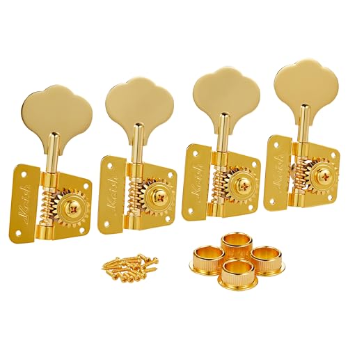 KAISH Gold Vintage 70's Cloverleaf Bass Tuners Bass Tuning Machines Bass Tuning Keys for Jazz J Bass or Precision P Bass