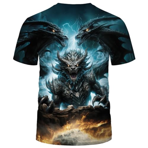 Traditional Dragon T-Shirt Funny Anime Graphic Tee Shirt2