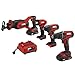 4-Tool Kit: 20V Cordless Drill Driver, Impact Driver, Reciprocating Saw and LED Spotlight, Includes Two 2.0Ah Lithium Batteries and One Charger - , White - SKIL CB739601