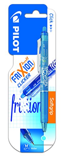 Pilot - Frixion Clicker - Bolígrafo Tinta De Gel, Punto Medio, Color Azul Claro