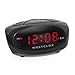 Westclox 70044A (Black) Super-Loud LED Electric Alarm Clock