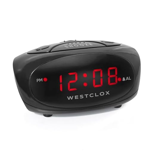 Westclox (Black) Super-Loud LED Electric Alarm Clock, Standard