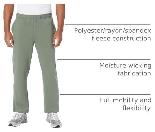 Jockey Men's Cozy Fleece Active Sweatpants, Agave Green, Large - image 3