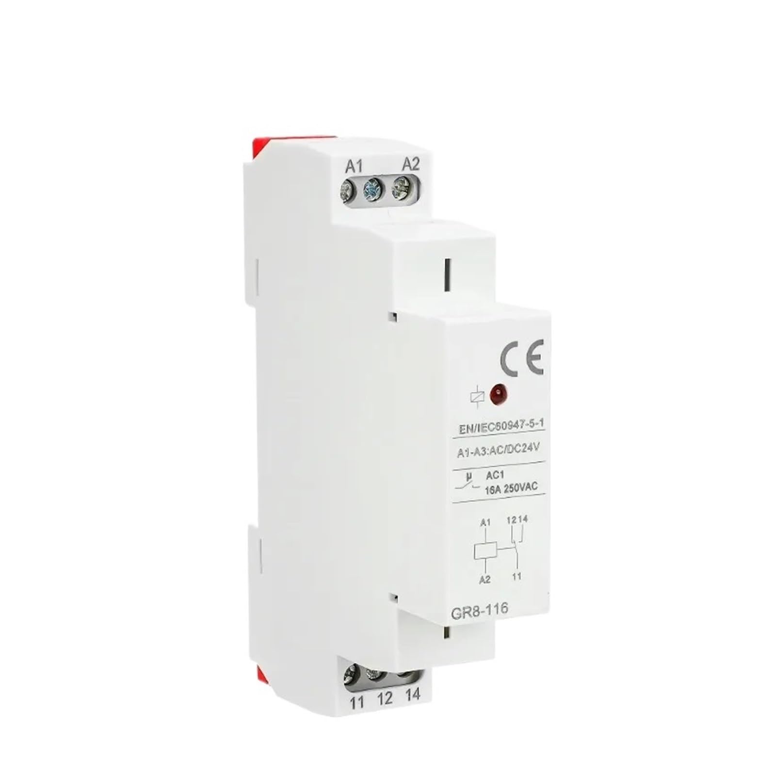 OSHZIKJII 12V 24V 48V Switch Relay 8A 16A(ACDC24V,GR8-208)
