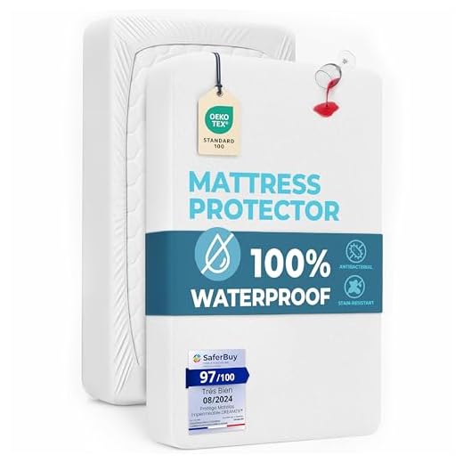 Dreamzie Madrassöverdrag - För Madrass 90 x 200 cm - 100% vattentätt Premium Oeko-TEX® Hypoallergenic Sheet - Optimalt skydd mot dammkvalster och bakterier - Andningsbart och anti-mögel överdrag