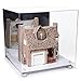 Better Display Cases Acrylic Versatile Display Case - Large Square Box with Mirror Case, White Risers and White Base 15.5