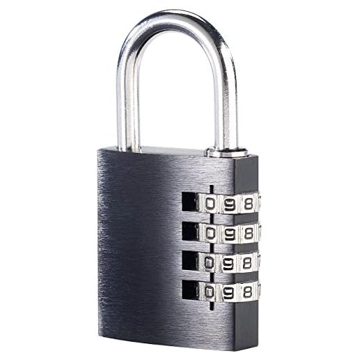 Cadenas à code 4 chiffres - en aluminium - 38 mm [Pearl]