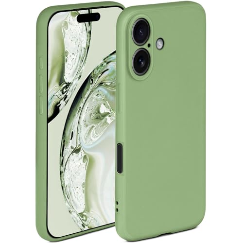 Coque silicone iPhone 17 OneFlow vert avec protection caméra arrière