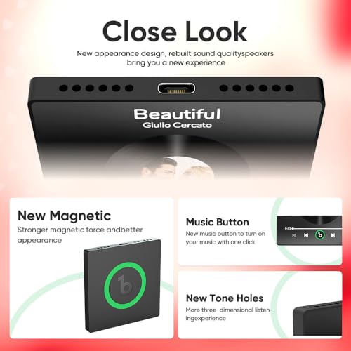 Custom Fridge Magnet Music Personalised Spotify Fridge Beats Magnet That Can Play Songs Customised Wedding Anniversary Birthday Gifts for Couples Women Men Mom Grandma Nana