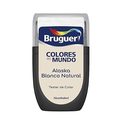 Bruguer Tester Colores del Mundo Pintura para paredes monocapa Alaska Blanco Natural, 30 Mililitros
