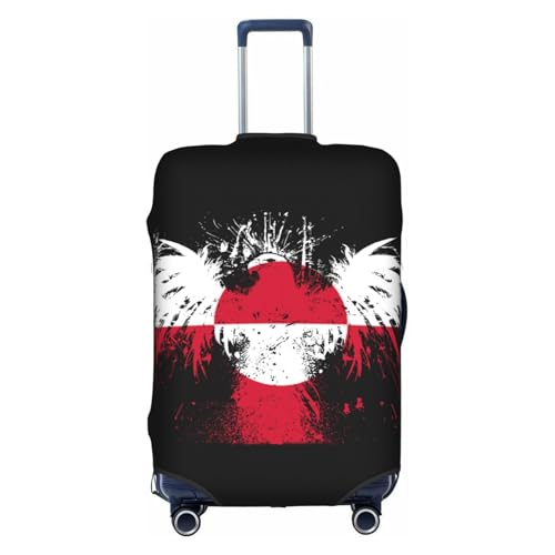 Travel Luggage Cover Greenland Greenlanders Flag Fashion Washable Baggage Suitcase Protector Fit For Luggage Medium
