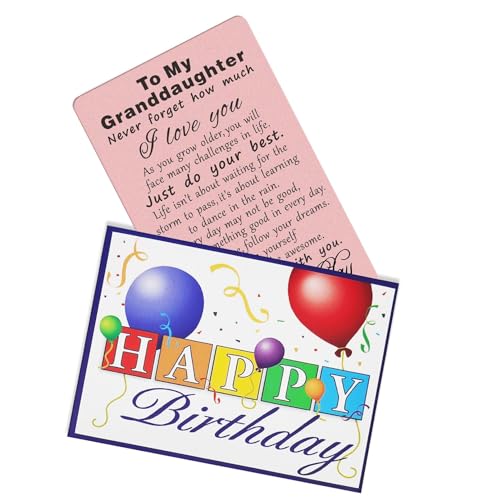 TANWIH Granddaughter Birthday Cards, Happy Birthday Granddaughter, Inspirational Gift for Granddaughter Birthday2