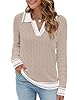 Micoson Fall Color Block Preppy Sweaters Fashion C... #1