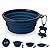 Bonza Collapsible Large Dog Bowl, Portable Dog Water Bowl for Medium to Large Pets, Lightweight, Sturdy, Leak Proof, Food Safe, Premium Quality Travel Pet Bowl (Navy Blue)