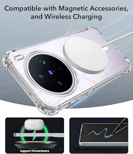 Image of Jkobi Shockproof Crystal-Clear Back Cover for Vivo X200T (Magsafe Wireless Support | Drop & Camera Protection | Hard Polycarbonate)