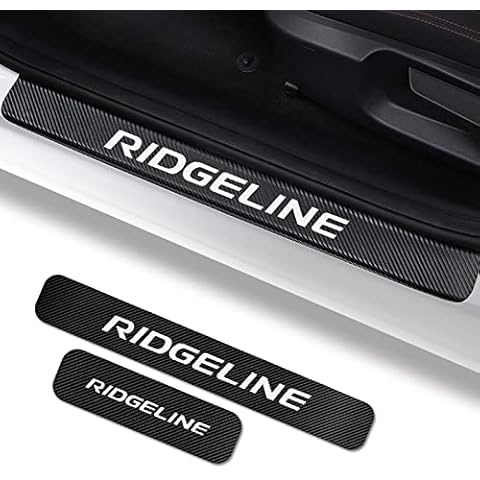 Fit for Ridgeline 2005-2024,Car Door Sill Protector for Honda Ridgeline Accessories, Carbon Fiber Leather Door Sill Sticker,Reflective Automotive Door Entry Guard,Decoration Door Sill Scuff Plate Cover