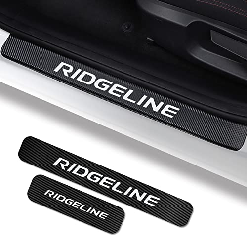 Fit for Ridgeline 2005-2024 Car Door Sill Protector for Honda Ridgeline Accessories Carbon Fiber Leather Door Sill Sticker Reflective Automotive Door Entry Guard Decoration Door Sill Scuff Plate