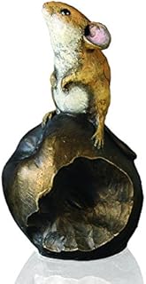 Mouse on Apple Hand Painted Cold Cast Bronze by Michael Simpson Figure