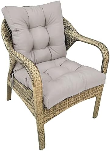 Srutirbo Rocking Chair Cushion Pad, Water Resistant Indoor Outdoor Rocking Chair Cushions Indoor Outdoor Soft Thickened Patio Chaise Lounger Cushion Overstuffed Patio Chair Cushion (Grey)