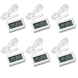 ARCELI 2-in-1 Digital LCD Embedded Thermometer Hygrometer mit externen für Reptil Inkubator...