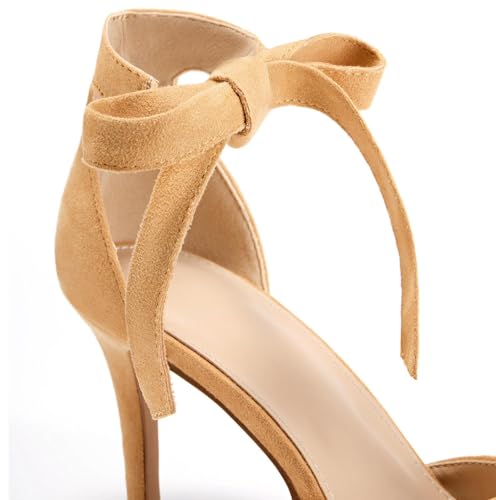Image of Womens High Heel Pointed Toe Pumps Ankle Tie Classic Office Special Dress Party Shoes