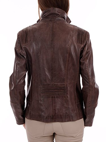 Womens Marvel Maad Browny Lambskin Genuine Leather Jacket, Biker Jacket3