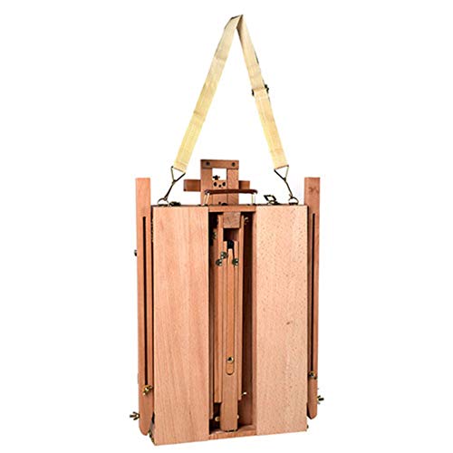 GPCT [Foldable] Portable Classic [Hand-Finished] Wooden Artist Painters Easel Tripod. Adjustable, Built in Drawer W/ [Four Compartments] & Free Wooden Palette! Suitable for Beginners/Professionals! - Thumbnail 2