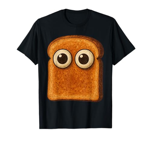 Googly Eye Toast Bread Eater Vegetarian Costume Funny Silly T-Shirt