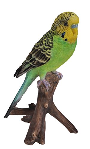 Hi-Line Gift Ltd Budgie on Branch Statue,Green