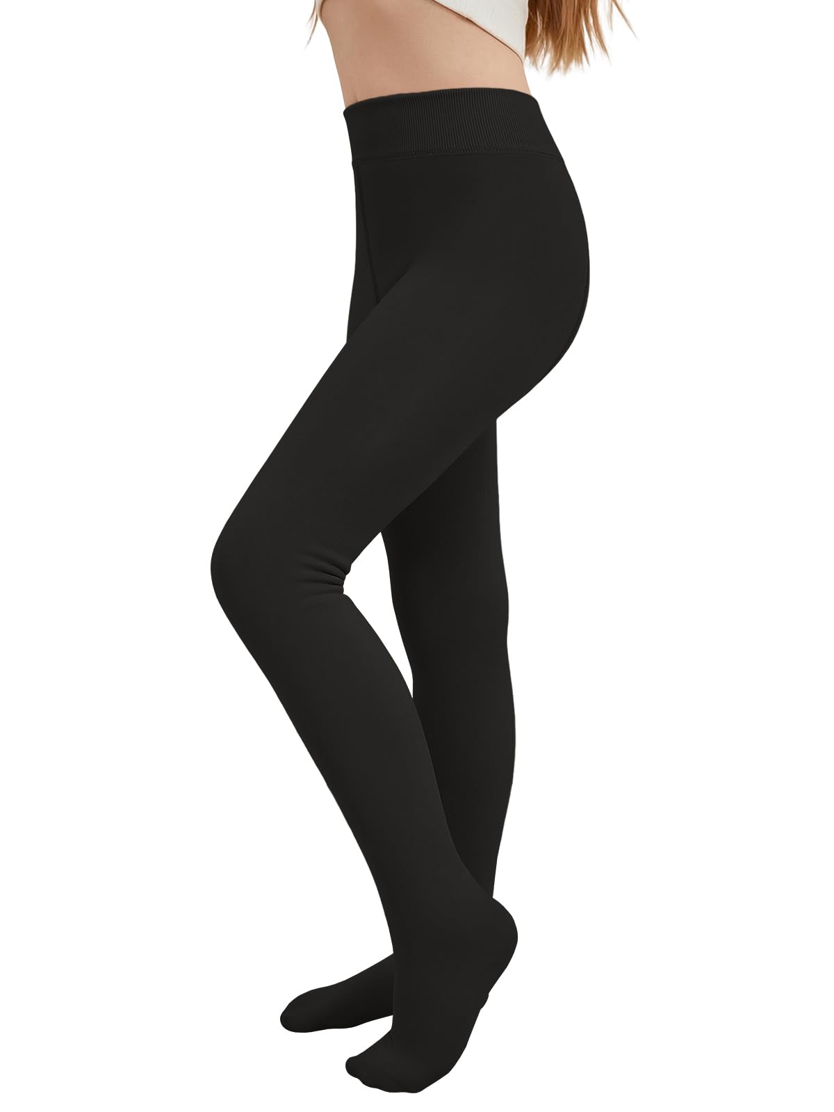 YloveM Mädchen Thermostrumpfhose Gefüttert Warme Winter Strumpfhose Fußteil | Weiche Fleece Thermostrumpfhose für Kinder, Elastische Gefütterte Strumpfhose für Schule, Freizeit und Alltag