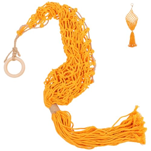Gadpiparty Cesta Colgante Cuerda de Cáñamo Diseño Elegante de Macramé y Tejido Fino para Circulación de Aire para Frutas y Verduras en Cumpleaños o Inauguración de Casa