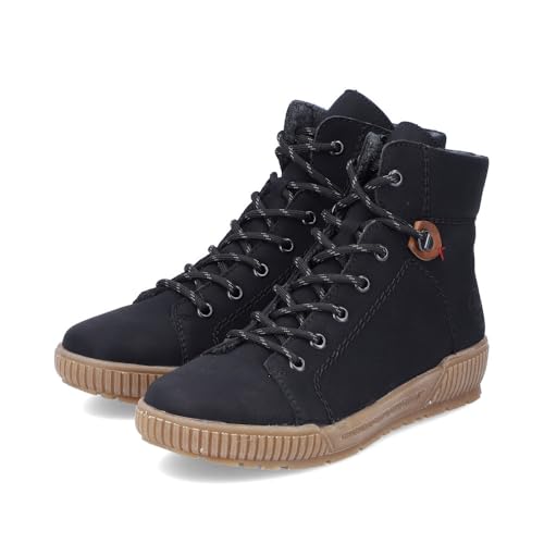 Rieker Damen Klassische Stiefeletten N0730, Frauen Stiefeletten, lose Einlage,Kurzstiefel,uebergangsschuhe,schwarz (00),42 EU / 8 UK