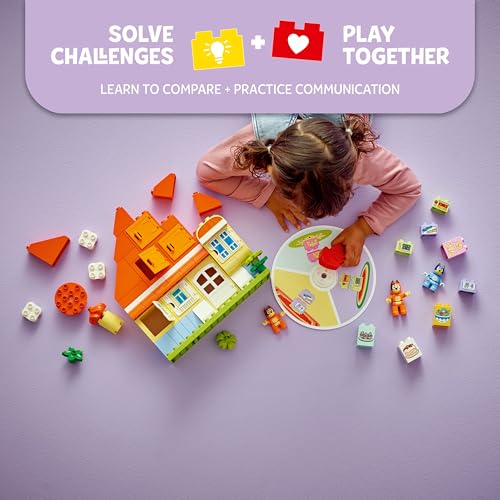 LEGO DUPLO Bluey: Bluey’s Family House with Memory Game - Toddler Toy for Kids Ages 3+ - Memory Game Playset Includes Bluey Figure - Preschool Toy Gift Idea for 3 Year Old Girls and Boys - 10459 - image 3