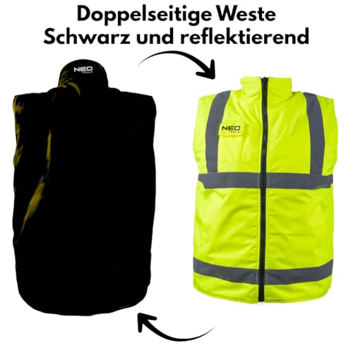 2 In 1 Professionale In Pile Gilet Ad Alta Visibilità Gilet Di Sicurezza Lavoro Gilet Funzione - 2