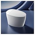 SmartSylva Smart Toilet with Built In Luxury Bidet, Heated Seat,Dryer & Foam Dispenser, Elongated Japanese Toilet with Auto Flush, Auto Open and Close Lid, TEMP Display