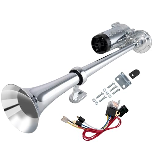 Air Horn for Truck Loud Train Horn Kit, Single Trumpet Air Horn with Wire