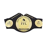 sszhixin Fantasy Football Championship Belt, Customizable Engravings Adult Championship Belt Trophy Prize(Gold)