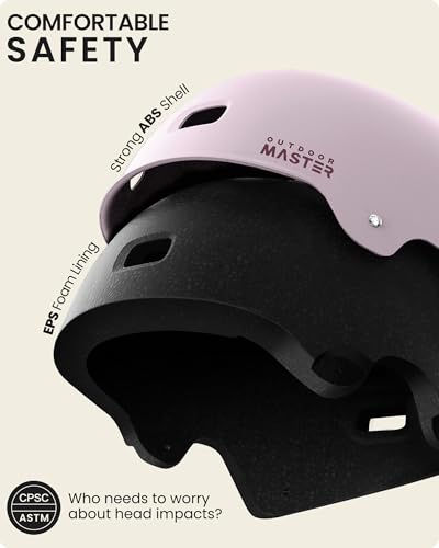 Image of OutdoorMaster Skateboard Cycling Helmet - Two Removable Liners Ventilation Multi-Sport Scooter Roller Skate Inline Skating Rollerblading for Kids, Youth & Adults